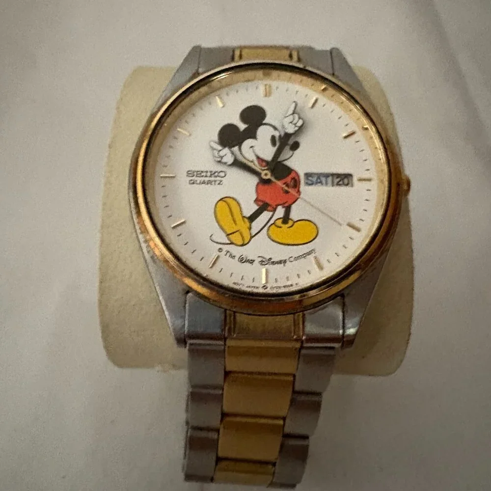 Vintage Seiko Two-Tone Mickey Mouse  Quartz  Watch - Picture 4 of 5